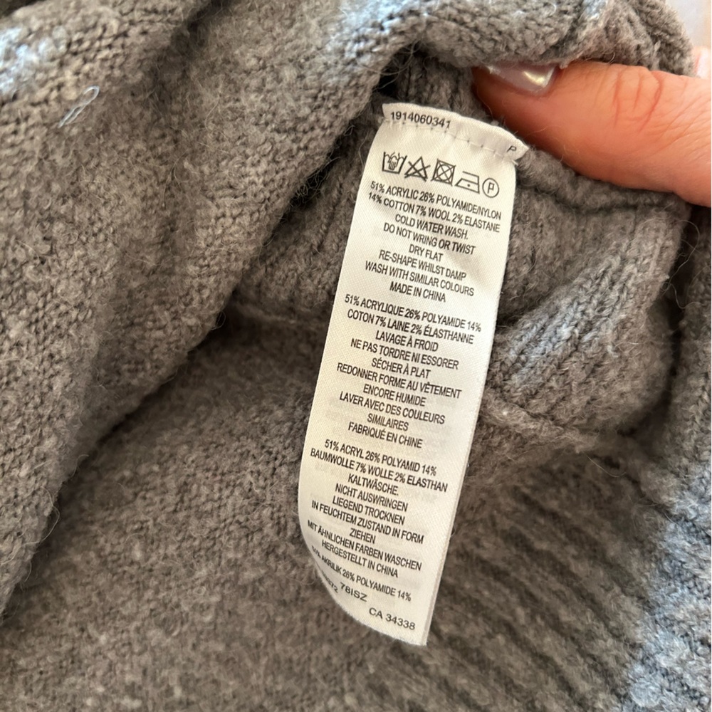 French Connection TurtleNeck, S, Grey - Picture 5 of 5